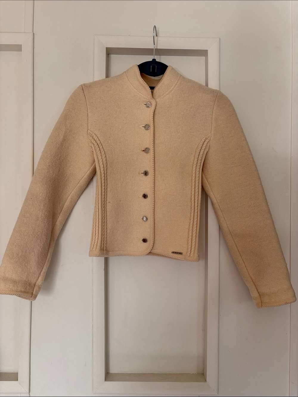 Geiger Tyrol Women's Cream Wool Fitted Pea Coat